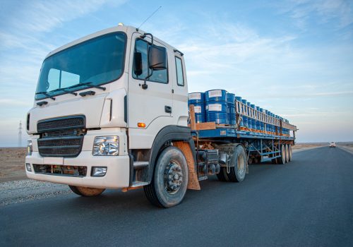 huge-heavy-duty-truck-on-the-empty-road-2026-03-18-12-17-57-utc